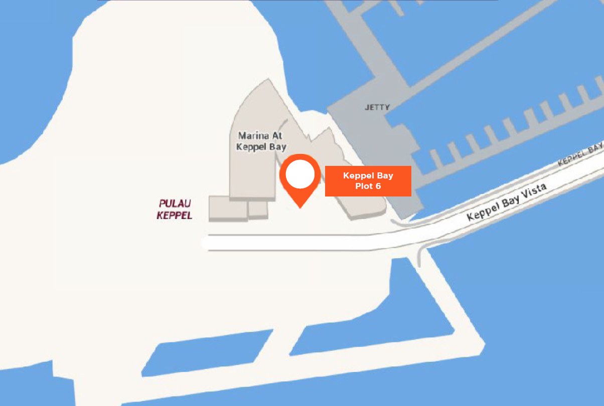 Location map of Keppel Island showing the Keppel Bay Plot 6 site next to Marina at Keppel Bay, the jetty and Keppel Bay Vista